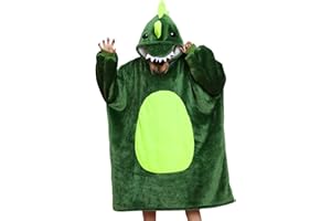 Nadeer Blanket Sweatshirt Fluffy Hoodie, Oversized Plush Hooded Top Wearable Blanket, Large for Adults Men Women and Small for Kids Boys Girls