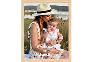 Ditwis Cornice 20x25, Cornice Color Naturale adatta per 25x20 cm Foto e Immagini, per Pareti e Tavoli, Portafoto per Soggiorno, Camera da Letto e Ufficio