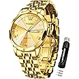OLEVS Watch for Man Analog Quartz Dress Diamond Business Stainless Steel Watches Waterproof Luminous Date Luxury Wrist Watches