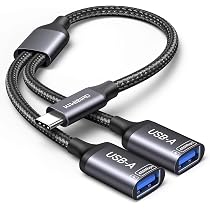 CERRXIAN USB-C Splitterkabel 1 Auf 6 – 1,5 M, Mit Datenübertragung Für Festplatten, Unterstützt Laden