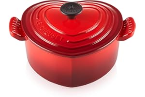 Le Creuset Cocotte a cuore in ghisa vetrificata, diameter 20 cm, Ciliegia, 25105020602460