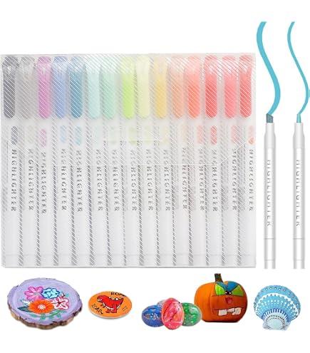 Yubon 6 pièces surligneurs Pastel stylo Fluorescent surligneur papeterie Kawaii
