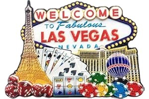 MUYU MAGNET Imán de nevera de Las Vegas Nevada USA Colección de regalos de recuerdo turístico Decoración del hogar y la cocina Pegatina magnética Las Vegas América Imán de refrigerador