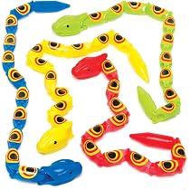 Baker Ross AG671 Lot de 8 serpents extensibles pour remplir les sachets de dragées Baker Ross AG671 Lot de 8 serpents extensibles pour remplir les sachets de dragées