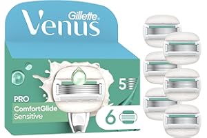 Gillette Venus ComfortGlide Sensitive, 6 Razor Blade Refills
