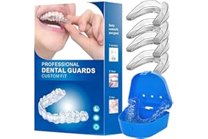 BLHOLIFE Mouth Guard for Teeth Grinding, Mouth Guard for Sleeping, Gum Shield for Teeth Grinding Guard Adults & Kids,4 Pcs