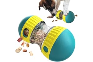 Speedy Panther Interactive Dog Treat Dispensing Ball Toys, Slow Feeder Puzzle Toy, Training and Enrichment Toy for Small Medium Large Dogs, Green and Yellow