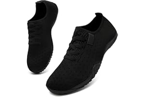 UNQWQZ Barfussschuhe Damen Weich Turnschuhe Hallenschuhe Atmungsaktiv Laufschuhe Trainlaufschuhe Bequem Sportschuhe Barfußschuhe Fitnessstudio rutschfest