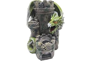 THE GRINNING GARGOYLE Green Dragon Woe Dice Tower - Incredibile torre di dadi in resina dipinta a mano da 26 cm - Perfetta per DnD, RPG e giochi di ruolo da tavolo - Incredibile regalo DnD