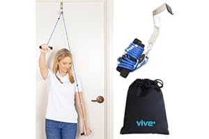 Vive Schulterrolle – über der Tür Physiotherapie, Reha-Seil, Trainingsgerät für Rotatorenmanschette – Armrehabilitationsübung für gefrorene Schulter-Physiotherapie, Flexibilität und Dehnung