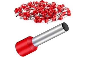 150 Stück Aderendhülsen 10mm2 18mm Lang, Bolatus Kabelhülsen Teilisoliert PP Adernendhülsen Sortiment aus Kupfer Verzinnt Rot(10mm²x18mm)