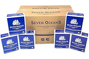 PEAK SUPPS Seven Oceans Emergency Food Ration Biscuits - Camping (500g (1 Pack - 9 Bars))