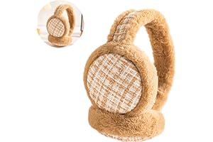 Enjoyaa Winter Ear Muffs Fluffy Ear Muffs for Men Women Girls Foldable Fleece Warmer Winter Earmuffs for Cold Weather,Winter Gift,Outdoor Cycling Running Skiing