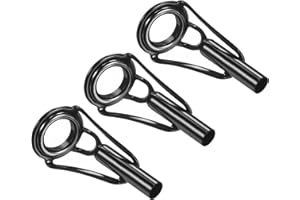 PATIKIL Tubo Diámetro Pesca Caña Puntas Reparación Kit,Inoxidable Acero Guía Anillo para Salada Agua Dulce Agua Pesca