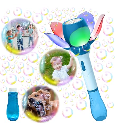 Machine à Bulles Baguette Magique Avec Ailes LED – 10 000 Bulles/min, Rechargeable, Anti-fuite – Pour Filles Et Garçons