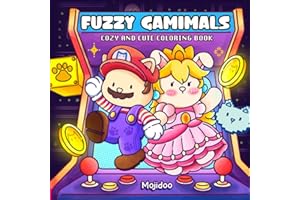 Fuzzy Gamimals: Cozy and Cute Coloring Book for Adults Teens & Kids Featuring Comfy Animals Friends in Game-Inspired Scenes