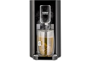 CASO HW 550 -Turbo Distributeur d'eau chaude, préparation de thé, café soluble, aliments pour bébés, réservoir d'eau capacité 2,9 l, de 40 à 100 °C par paliers de 10 °C