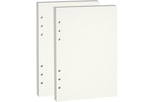 LIDWOT Lot de 2 feuilles mobiles A5 à 6 trous (80 feuilles chacune, 100 g/m², beige) – Idéal pour la prise de notes, le travail de bureau, les journaux, les projets artistiques et plus encore – Convient pour