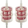 Tek Automotive Diesel Fuel Filter Twin Pack - Universal Inline Fuel Filter for 6mm & 8mm Pipes, Ideal for HGV, Forklifts & Garden Equipment