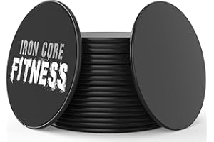 IRON CORE FITNESS Core Sliders for Working Out 20 Disc (10 Set) Pack, Dual Sided Exercise Gliding Discs for Use on All Surfaces, Ultimate Core Trainer, Perfect for Group Training Classes, Gym & Home Total Body Workout