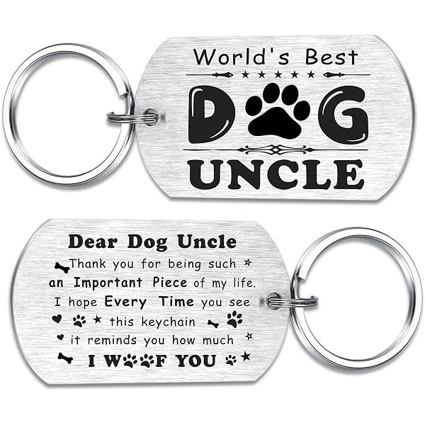 "World's Best Dog Uncle" Keychain – Funny Dog Lover Gift For Uncle, Birthday, Father's Day, Or Christmas - View #10