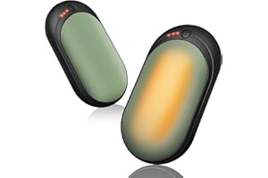 TOMATOFRYDAN Scaldamani Ricaricabile USB, 2 in 1 iscaldatore Elettrico Tascabile,Scalda Mani Portatile Elettrico con 3 Livelli di Calore,Riutilizzabile,Regali di Natale per Campeggio All'aperto, Caccia