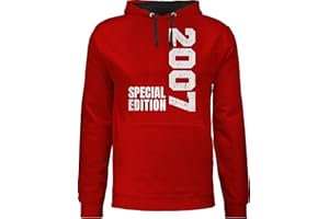 Shirtracer - Pullover Herren Frauen Hoodie Kontrast zweifarbig - 18. Geburtstag - Special Edition 2007