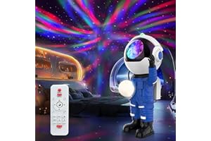 anysun Proyector Estrellas de Astronauta, Proyector Luces Habitacion con Control Remoto y Temporizador, Proyector Galaxia Aurora para Dormitorio, Habitación de Niños, Decoración de Habitación