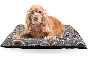 KIRA & GARA Kira&Gara® Cama para Perro - Colchoneta para Perro - Cojín Perro - Colchón Perro (M - 75x55cm, Shoes-Red)