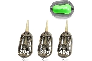 YOTO Method Feeder,Angeln Inline Feeder,Karpfenangeln Feeder Gerät Set,Karpfen Zubehör mit 20g,30g,40g,50g,60g