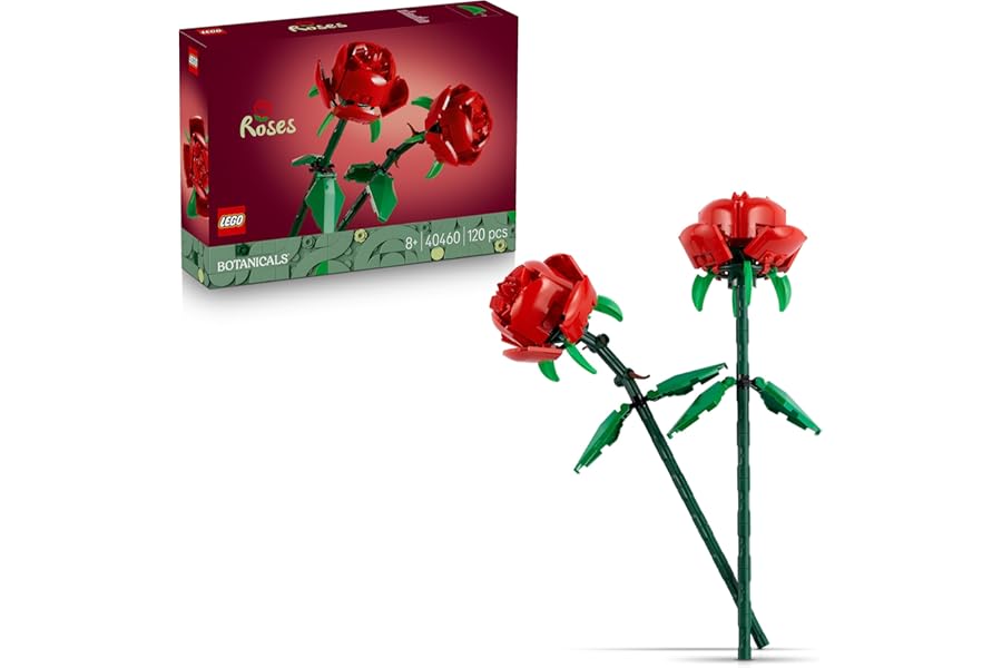 LEGO Botanicals Rose - Fake Flowers Building Set - Floral Home or Desk Decoration - Nature Game for Girls, Children and Teenagers from 8 Years - Birthday Gift - 40460