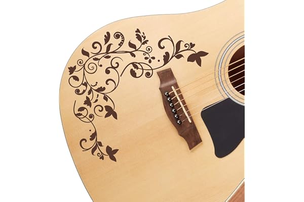 Autocollant personnalisé Vine of Life pour guitares et basses. Options de couleur disponibles (marron)