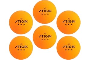 STIGA Tournament-Quality 3-Star Ping Pong Balls – Official Size and 40mm Weight – Ultimate Durability and High-Performance Table Tennis Balls – 6 Pack (Orange) - for Indoor/Outdoor Ping Pong Tables