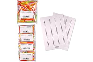 IVENT.BOX Tombola Lose - Regenbogenlose SET | 1-200 Gewinne | 500 Nieten | inkl. Aufklebenummern | bunt gemischt