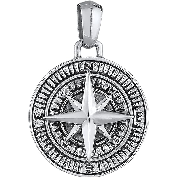 Shusukue Kompas-halsketting van 925 sterling zilver kompas ketting