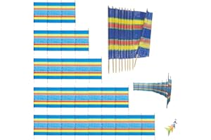 Abaseen Windbreak, Extra Tall Colorful Wind Break for Camping, Caravan, Festival and Beach Windbreaker Sun Shelter Garden Screen