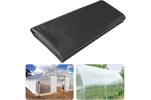 TAIXING 2M X 3M Bache pour Serre, Extra Épais Bache Plastique pour Serre de Jardin 40Mu Polyvalent Film Polyéthylène, Bâche Transparente pour Le Jardinage, la Construction et Protection des Végétaux(Noir)