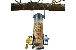 TEKSOME Comederos para pájaros para Exteriores, comedero para pájaros a Prueba de Ardillas, comedero automático para colibríes, comederos Colgantes para pájaros Silvestres para jardín, Patio Trasero, terraza
