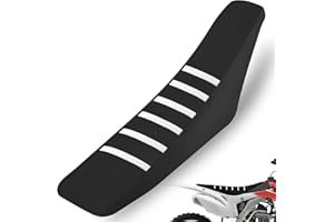 BIUGERCN Housse de selle universelle à rayures blanches pour moto tout-terrain, motocross, enduro