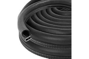 KIKERIKE Automotive Door Weather Stripping 40Ft/12.2M Car Door Rubber Edge Trim Seal Strip Gasket with Side Bulb for Car Bus Camper Boat RV Truck Doors