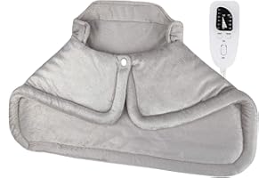 FLYISH DIRECT Elektryczna poduszka grzewcza na ramiona, kark, ramiona, 6 ustawień ogrzewania, 4 automatyczne wyłączanie, 58 x 42 cm