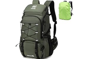 Waniki Plecak turystyczny 45 l – męski i damski plecak trekkingowy, plecak podróżny, plecak outdoorowy, wodoszczelny, na wędrówki, jazdę na rowerze, wspinaczkę, kemping, sport, z pokrowcem