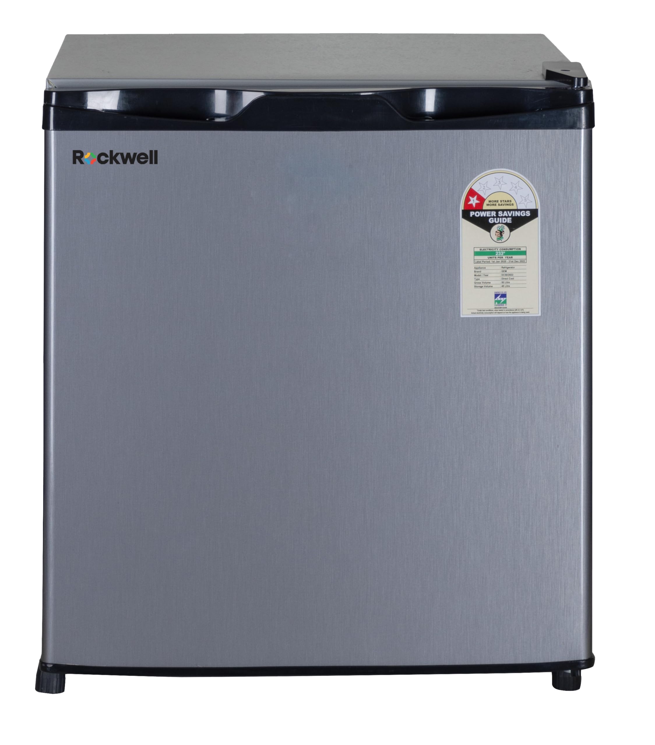 Rockwell L 48Mini Fridge: Compact and Efficient Single Door Refrigerator for Bedrooms, Small Spaces, Hostels, and Offices