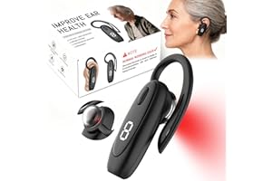 Tinnitus Infrarot Ohrstöpsel, Yslyuiu Lichttherapie Ohr, 850 nm Infrarot Kopfhörer, 8 Minuten Zeitgesteuerte Behandlung, Fördert die Durchblutung, Tinnitus Relief und Gehörgangsentzündungen-Schwarz