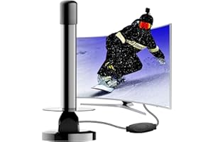 SZKALAK Antenna TV Interna Amplificata Potente con Base Magnetica - Antenna TV Portatile a Lungo Raggio, Facile Installazione, Supporto 4K 1080p DVB-T/DVB-T