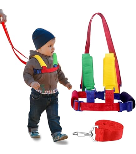 LINGJIONG Baby Wandelharnas Veiligheid Anti-verloren, 2 in 1 kinderen teeugels kind touw riem wandelen hand riem peuter polsriem, kinderen wandelen