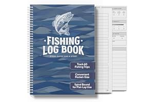 PrintWorks Fishing Log Book - The No. 1 fishing gifts for men and women - an essential in your gear and equipment to record your trip, catches, and kit. 132 pages, perfect for angler