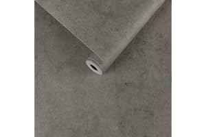 VEELIKE Carta da Parati Effetto Cemento Vintage Carta Adesiva Cemento Pellicola Adesiva Grigio Vinile Adesivo Industrial Carta Adesiva Impermeabile per Bagno Rivestimento Parete Soggiorno 40cm×300cm