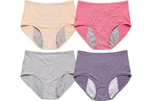 DOANDCAN Everdries Leakproof Ladies Underwear, Everdries Leakproof Panties for Over 60, Incontinence Underwear for Women (L,4Pcs-B)