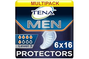 Tena Men Niveau 3 - Incrustation discrète - En cas d'incontinence modérée - 27,5 x 23 cm - 96 pièces